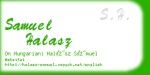 samuel halasz business card